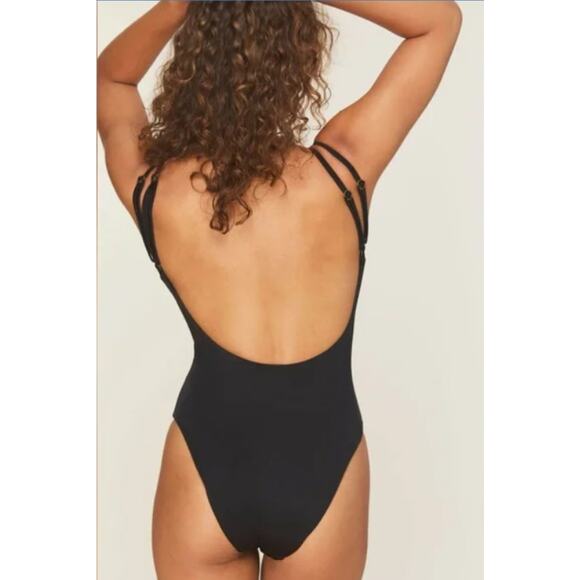 Andie Swim Black One Piece Swimsuit The Rockaway - Picture 2 of 6